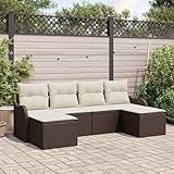 Ajout élégant à n'importe quel espace extérieur : avec des lignes épurées et un design minimaliste en osier marron, cet ensemble s'intègre parfaitement dans n'importe quel environnement moderne. Parfait pour les soirées conviviales ou les moments de détente sur votre terrasse ou votre balcon.