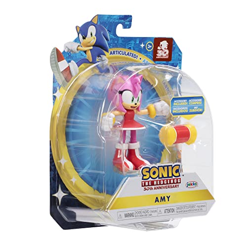 Sonic The Hedgehog 4-Inch Action Figure Modern Amy With Hammer Collectible Toy #TOP4