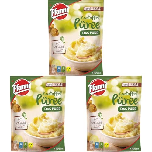 Pfanni Püree 100 % natürlich, 128 g (Packung mit 3)