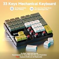 Sikai Mechanisches Numpad - Roter Schalter(Red Switch) - USB A Kabelgebunden - 33 Tasten RGB Keypad - Numeric Keypad - Zifferntastatur für Laptop Desktop PC Notebook (Schwarz) – Ansicht 2