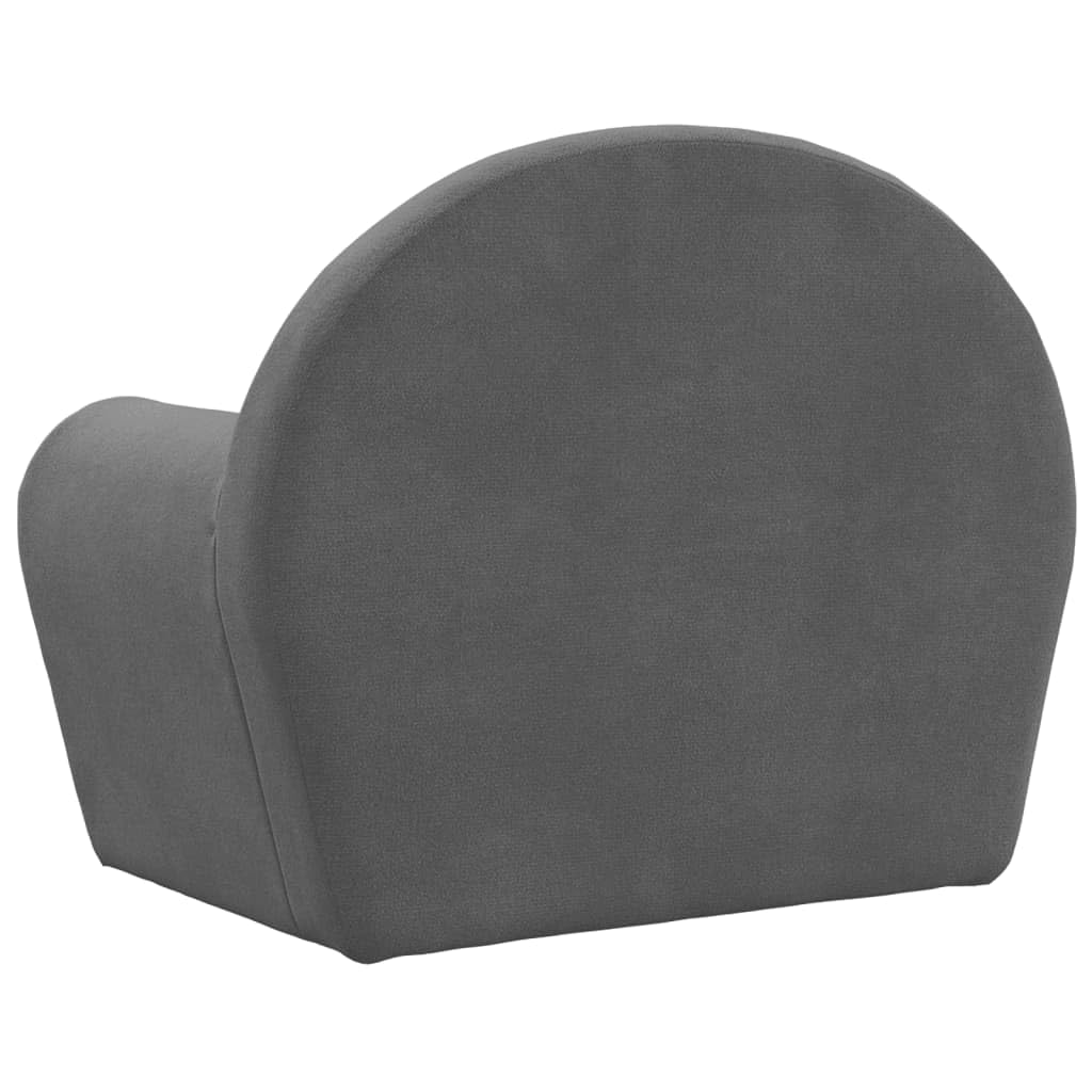 Sofá cama infantil de felpa suave en antracita con funda extraíble 57 x 90 x 45 cm, sillón infantil 2 en 1 y minisofá cama, ahorra espacio y cómodo para habitaciones de bebés y habitaciones