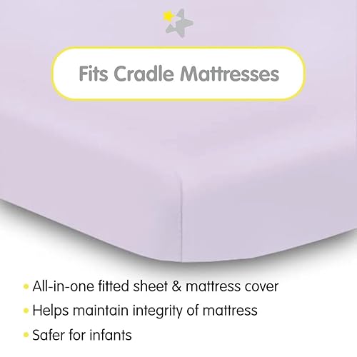 Miniatura 8 de BreathableBaby Sábana bajera ajustable todo en uno y funda impermeable para colchón de cuna de 52" x 28"132 x 71 cm, beige (paquete de 2)