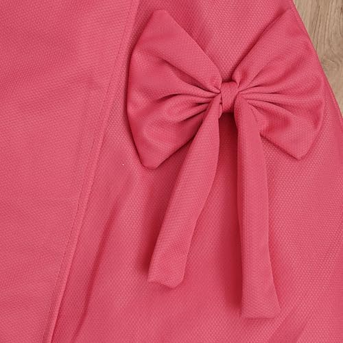 Image of ER Life Style Casual Cotton Blend Meow Printed Knee Length Ruffle Short Sleeves Dress for Girls