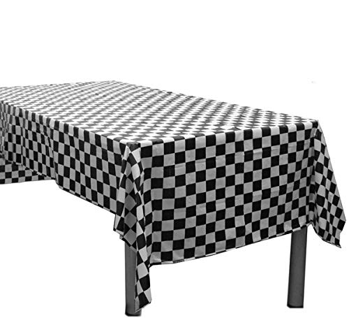 Limited Stock Mountclear 6-Pack Premium Gingham Checkerboard Disposable Plastic Tablecloths 54 x 108 Rectangle Table Cover (Black/White) 🛒 Crazy Deals Mountclear 6-Pack Premium Gingham Checkerboard Disposable Plastic Tablecloths 54 x 108 Rectangle Table Cover (Black/White)