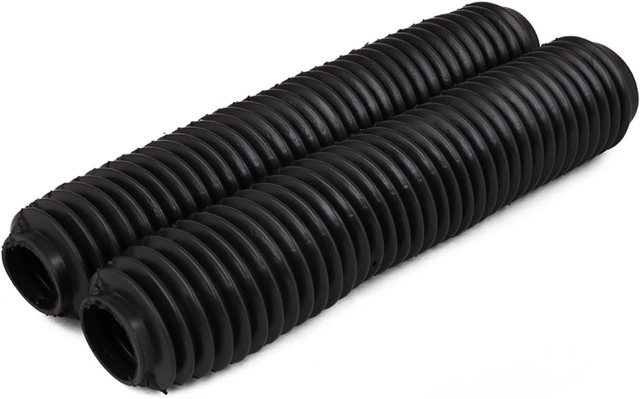 Front Fork Boots Shock Absorber Covers Protector Rubber Dust Gator Guard Gaiters For Kawasaki Honda Yamaha Suzuki (Black)