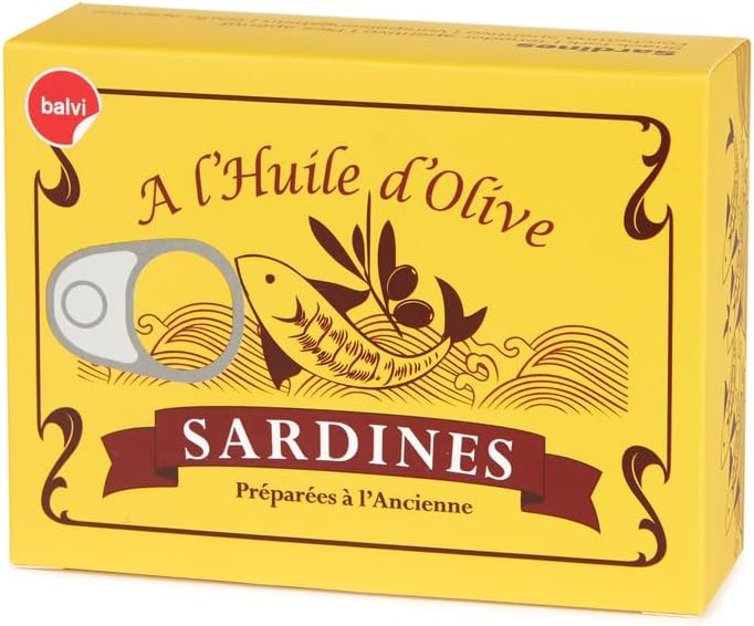 Balvi Sardines Snack Forks Set of 6 – Stainless Steel Fishbone Design Appetizer Picks in Vintage-Style Tin – Ideal for Tapas, Seafood, and Hors d'oeuvres – Tenedores de Aperitivo