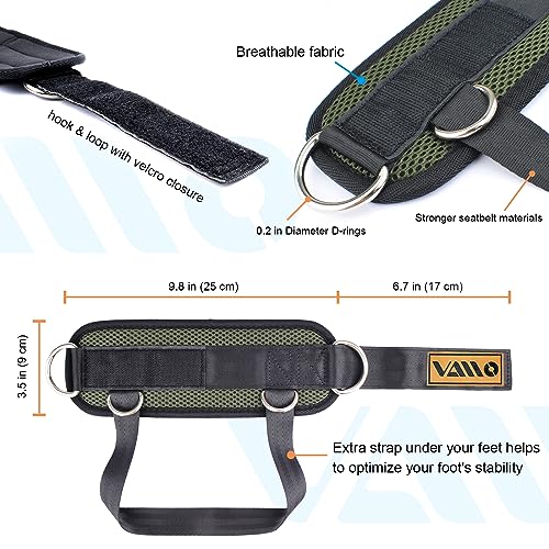 Image of VAIIO Ankle Straps for Cable Machines,Adjustable Comfort fit Neoprene, Reinforce Double D-Ring - Premium Ankle Cuffs to Improve Abdominal Muscles, Lift The Butts, Tone The Legs for Men & Women