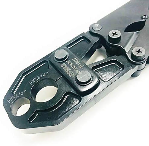 EFIELD 1/2-Inch & 3/4-Inch Combo Pex Pipe Crimping Tool for Copper Ring with Go-No-Go Gauge,(TOOL017)