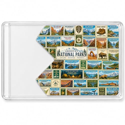 Vintage Stamp National Park Pass Sleeve, America the Beautiful Holder