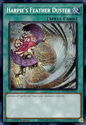 Harpie's Feather Duster (Alternate Art) - MP24-EN058 - Prismatic Secret Rare - 1st Edition