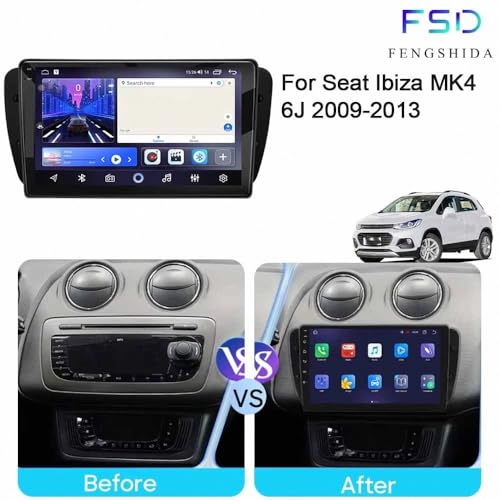 Pantalla Carplay Seat Ibiza 6J con Mirror Link radio Bluetooth portátil 2G 32G 2