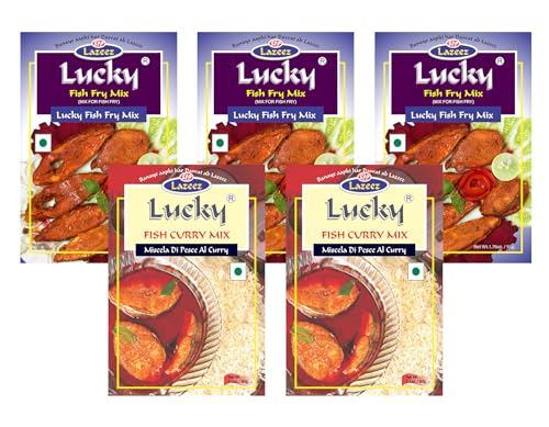 Lucky Masale Combo Fish Pack of 5 (3 Fish Fry, 2 Fish Curry)