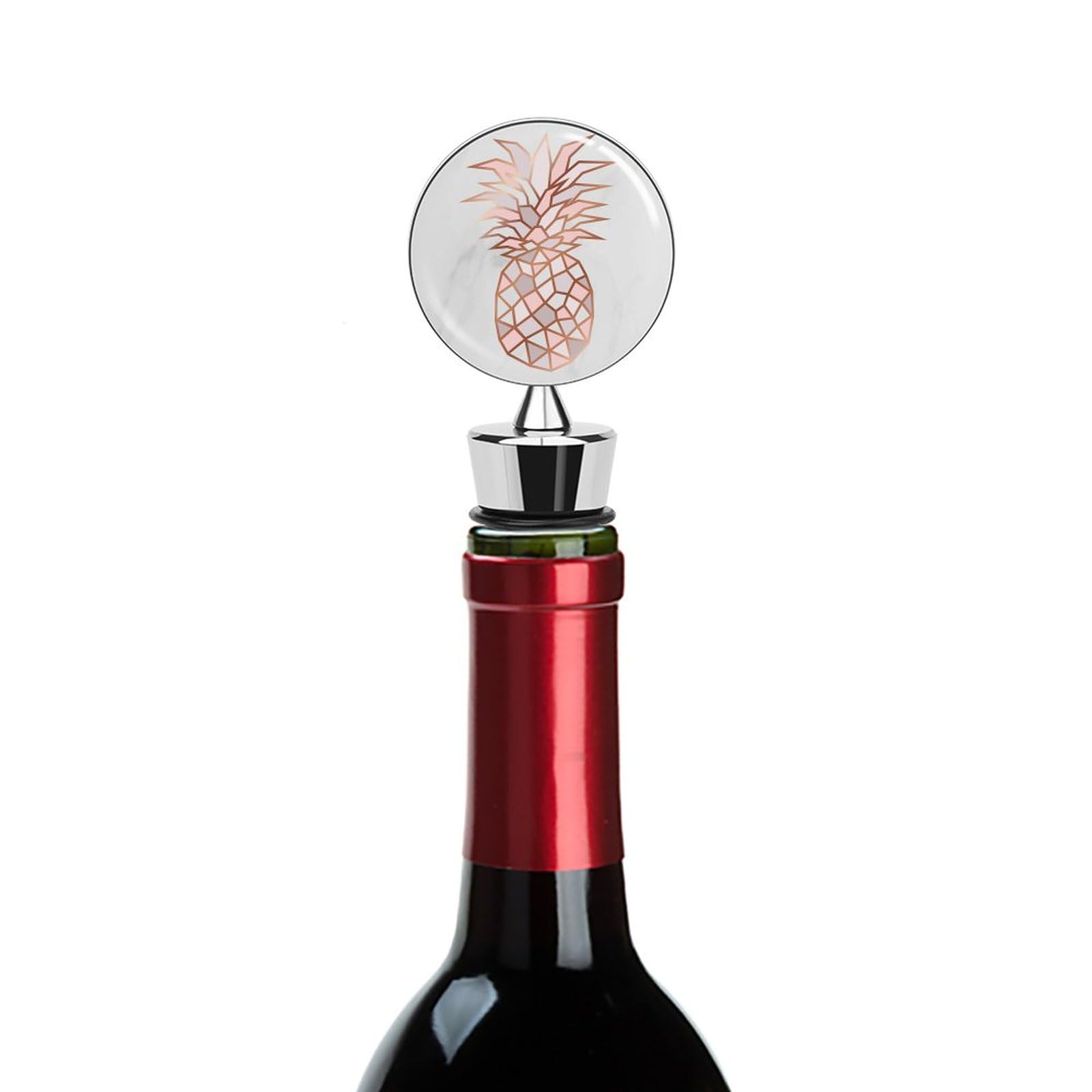 Tappi per bottiglie di vino a forma di ananas, divertenti, in silicone, riutilizzabili, infrangibili, set di