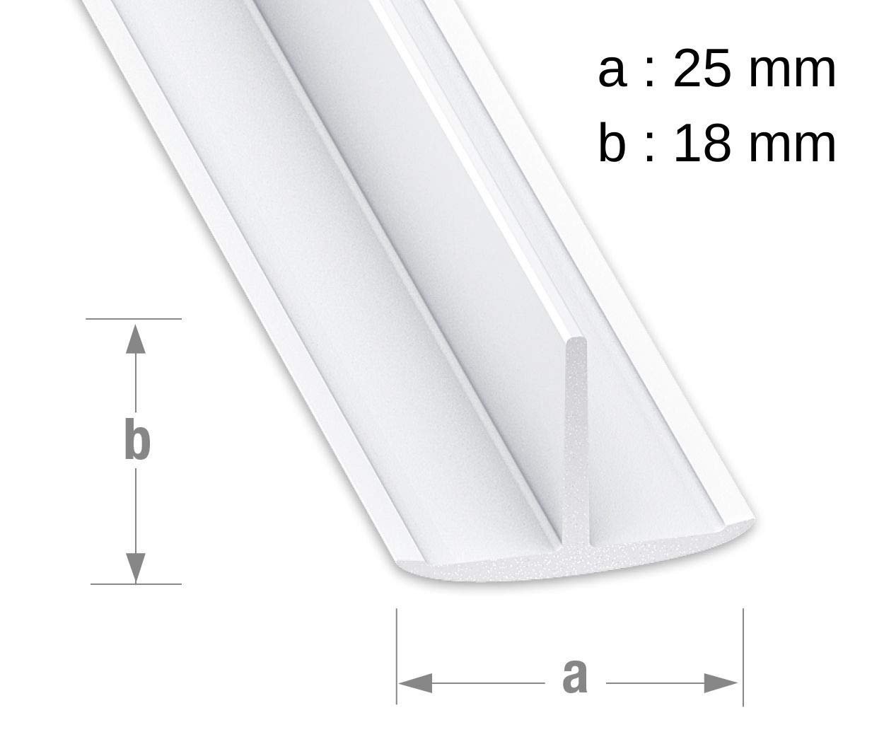 CQFD T-Stück, PVC, weiß, 25 x 18 mm, 1 m