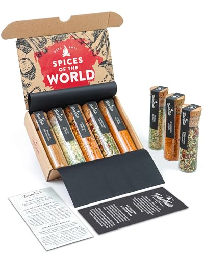 TIMBER TASTE® World Spice Gift Set - Collection of Gourmet Intern...