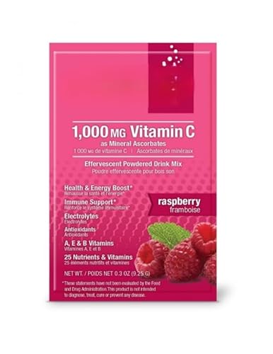 EnerVitamin C, Aroma Lampone, 30 Pacchetti/Bustine, 1000mg