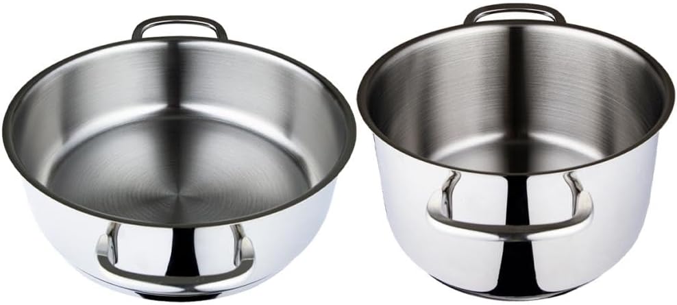 Serenk Pots and Pans Set Stainless Steel, Non Stick, 7 Pieces, Non Toxic Cokware, Induction Cookware, w/Pots & Pans & Saucepans, Cooking Sets Pots and Pans (Pot Set 4 Pc)