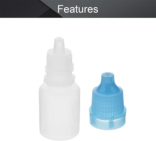 Miniatura 3 de Othmro Botellas cuentagotas de plástico de ojo de laboratorio de polietileno de 0.2 onzas, 10 piezas, gotero líquido exprimible de 0.2 fl oz boca