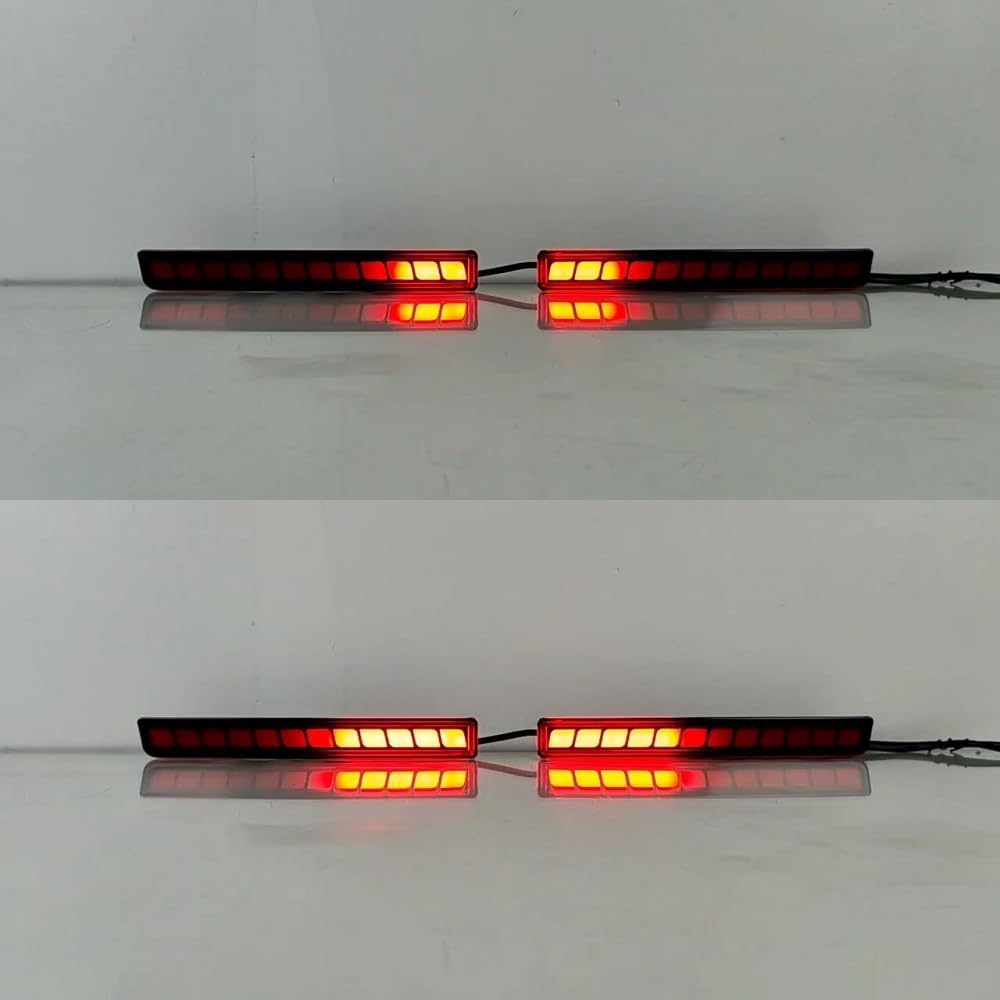 Car LED Brake Light Compatible for Mitsubishi Xforce 2023 2024, Red Shell, LED Night DRL + Brake Light + Streamer Turn Signals, Star Scan