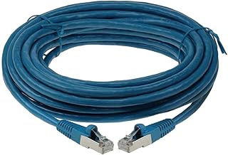 SF Cable, 25 Feet Shielded CAT6 500MHz (SSTP) Molded Patch Cable Blue Color