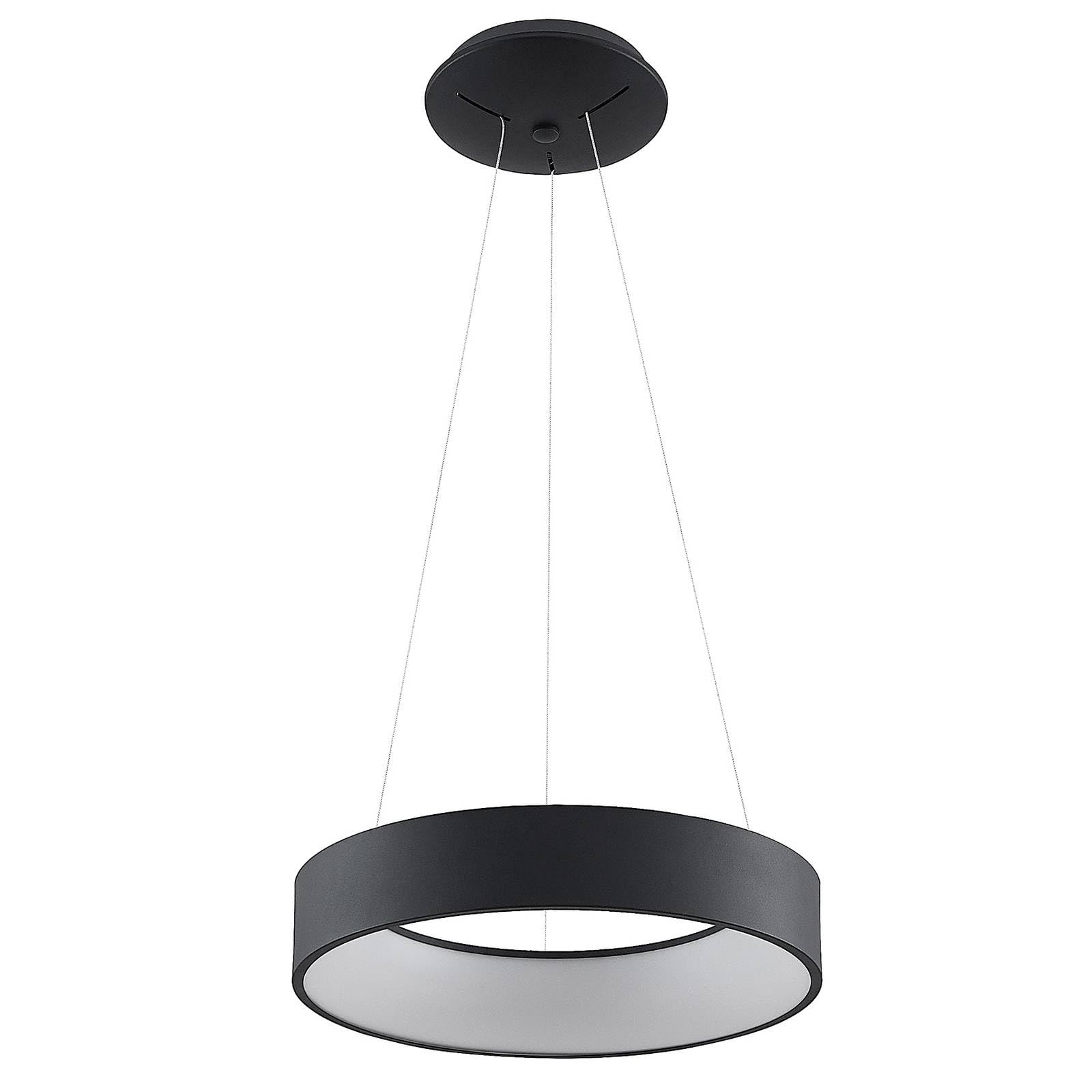 Arcchio Sand Black, White Aleksi Led Hanging Light, Ø 45 Cm, Black, Metal, Cct