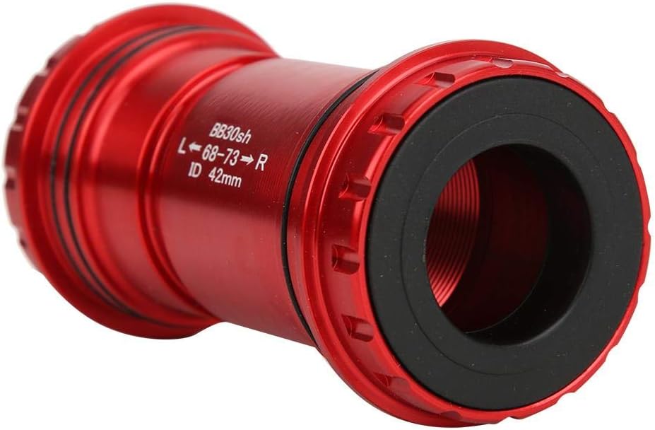 Alloy Thread BB30 Bike Bottom Bracket, BB Bottom Bracket, Screw-in Locking for 24/24mm Crankset 42mm Frame Shell(red)