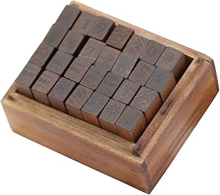 VILLCASE Wooden Seal 1 Box Wooden Stamps Wooden Scrapbooking Stamps Wood Seal Stamp Wooden Stamps Decor Letter Die DIY Stampers