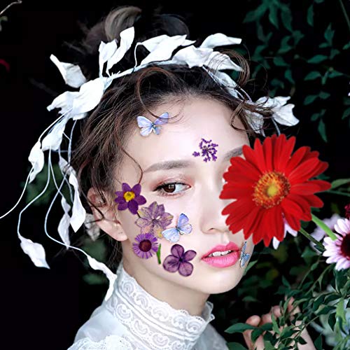 Natural Dried Flowers Mixed Multi-Color Pressed Flower Mini Rose Hydrangea Daisy For Art Craft Diy Resin Nail Art Floral Decors (Purple) #TOP6