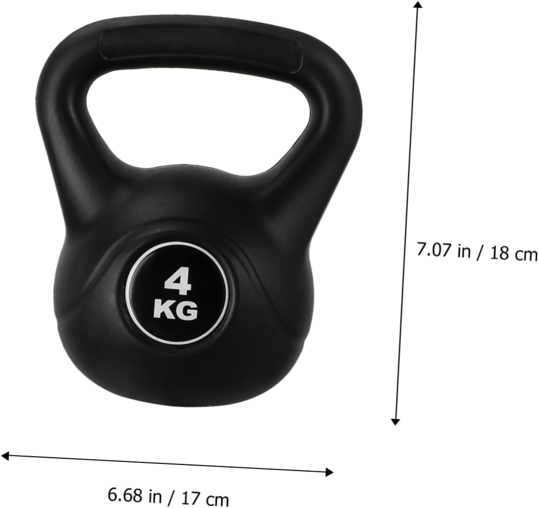 Odorless PE Plastic Kettlebell Adjustable 4KG Weight for Home Fitness Portable Exercise Gear for Strength Training and Kettle-Bell Workouts