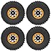 4 pezzi robusti ricambi auto RC durevoli 4 pezzi pneumatici da corsa RC per auto telecomandate(Orange)