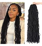 LMZIM 24 Inch Faux Locs Crochet Hair Pre Looped 7 Packs Soft Locs Crochet Hair Extensions Goddess...