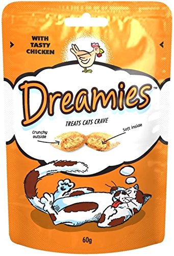Dreamies Cat Treats with Tasty Chicken (60g) - Pack of 6