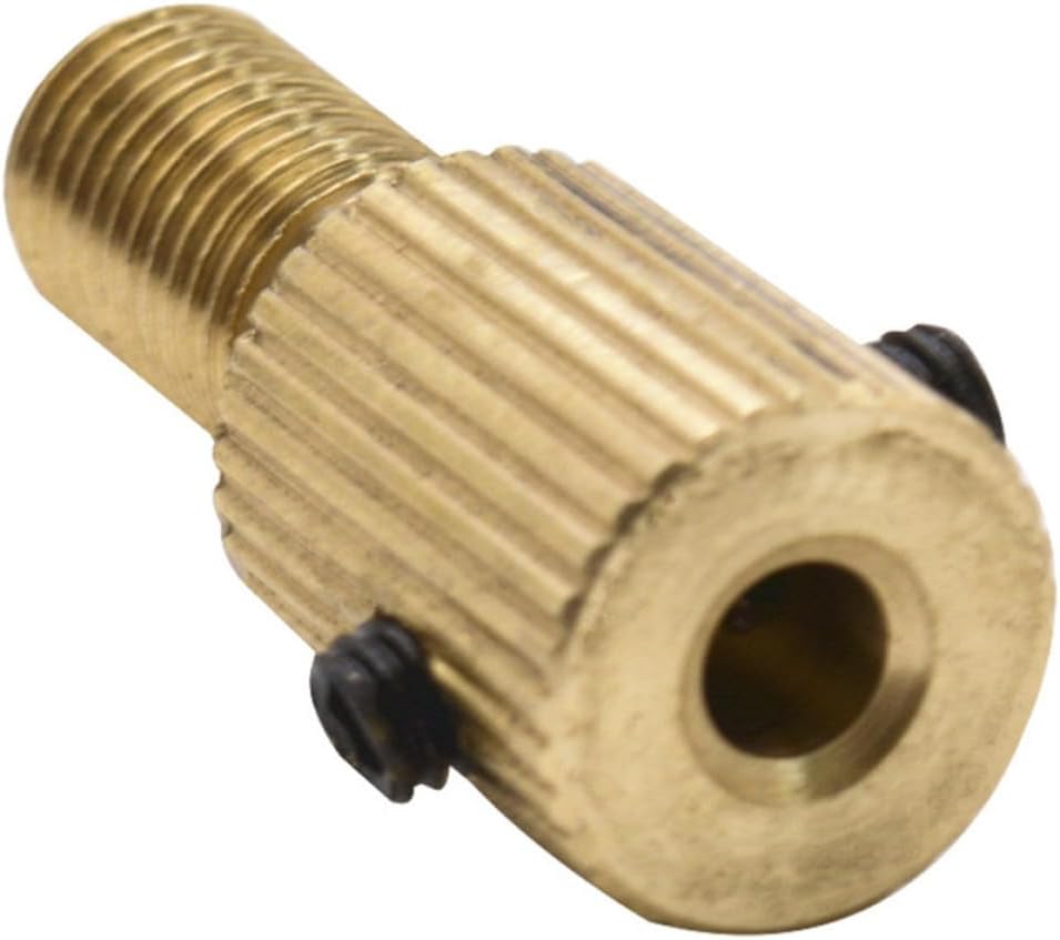 Black 3 Jaw Keyless Drill Chuck Adapter with Brass Base