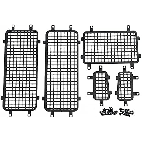 AXSPEED Stainless Steel RC Rear Side Window Mesh Protective Net for 1:18 TRX4-M TRX4M Crawler Car Upgrade Cover