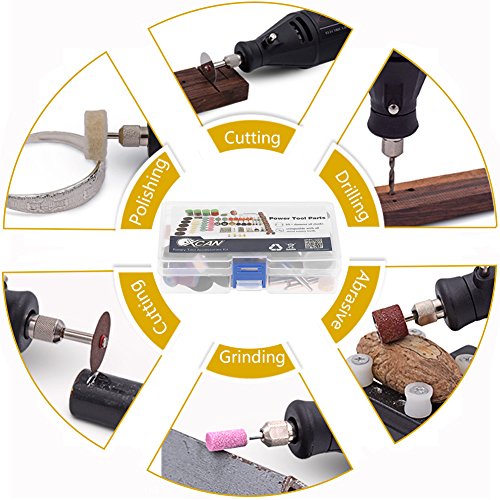 Rotary Tool Kit, 141pcs Mini Rotary Electric Grinder Tool Accessories Kit Grinding Polishing Drill Cutting Set for Arts and Crafts, Home Decor, Car Care, Woodworking, DIY and Restoration - Image 2