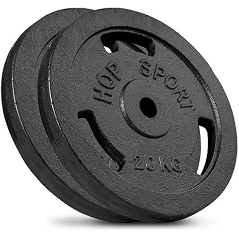 Hop-Sport 40 kg Gusseisen Hantelscheiben 30mm Cover