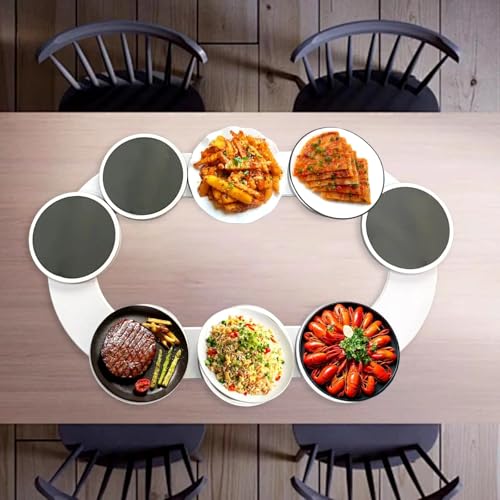 Plateau de service rotatif antidérapant pour table et restaurant