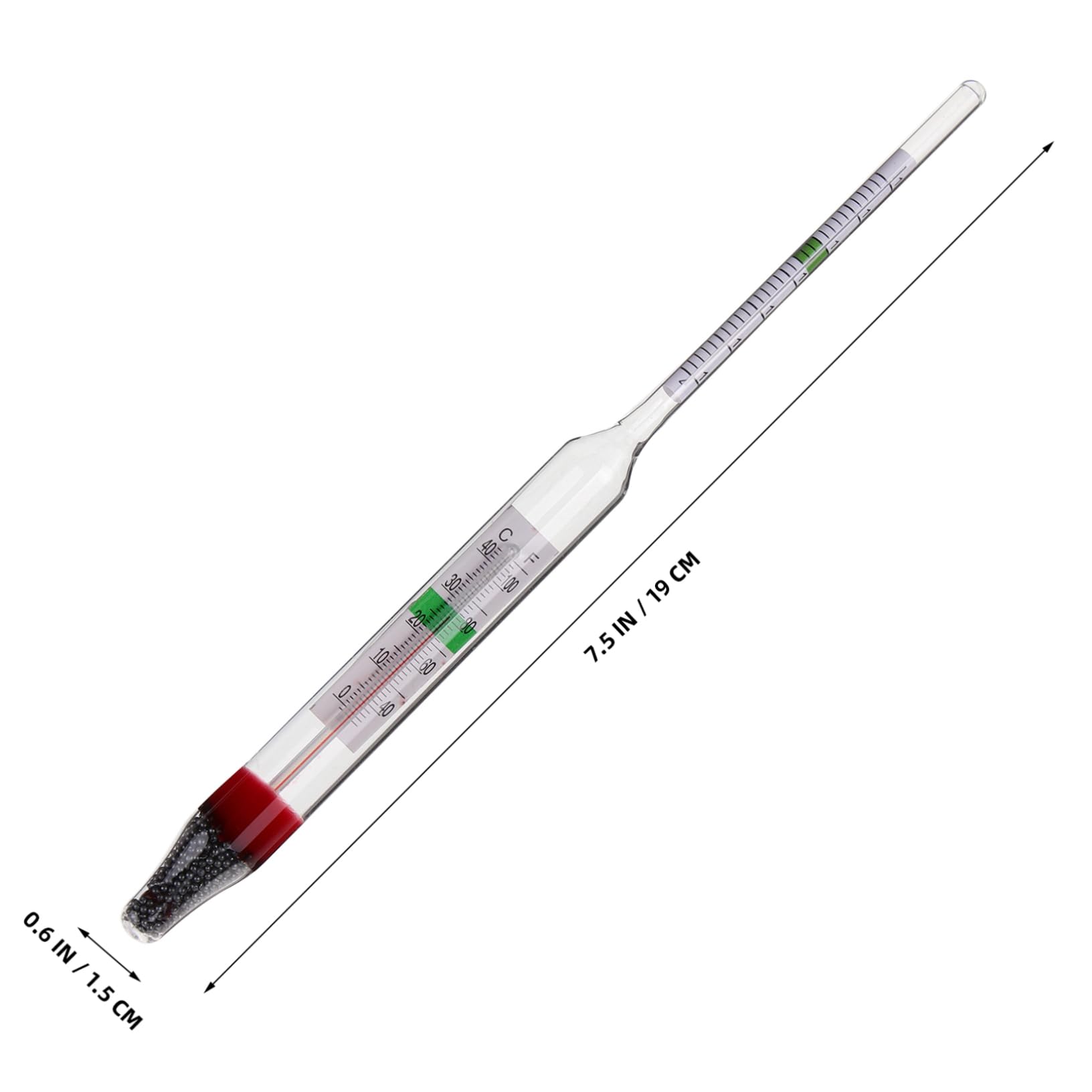 STOBAZA Saltwater Fish Tank Meter Set Aquarium Hydrometer Kit with Marine Salt Density Measurement Tool