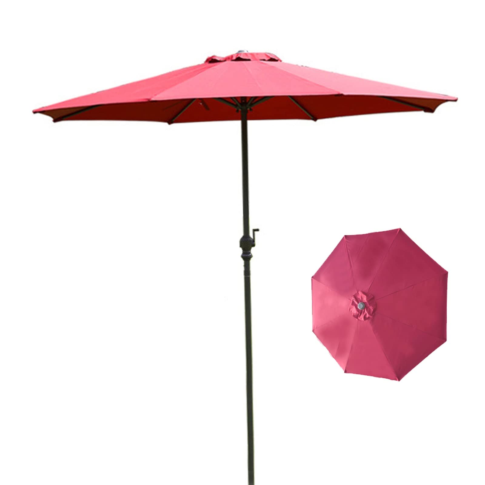 HCZKIUJY Garden Sun Parasol,Outdoor Sun Shade,Waterproof,Sun Protection,Protection Windproof,for Balcony,Dining Tables,Gardens,Patios,Decking,Sun/Rain Umbrella (Red 118inch)