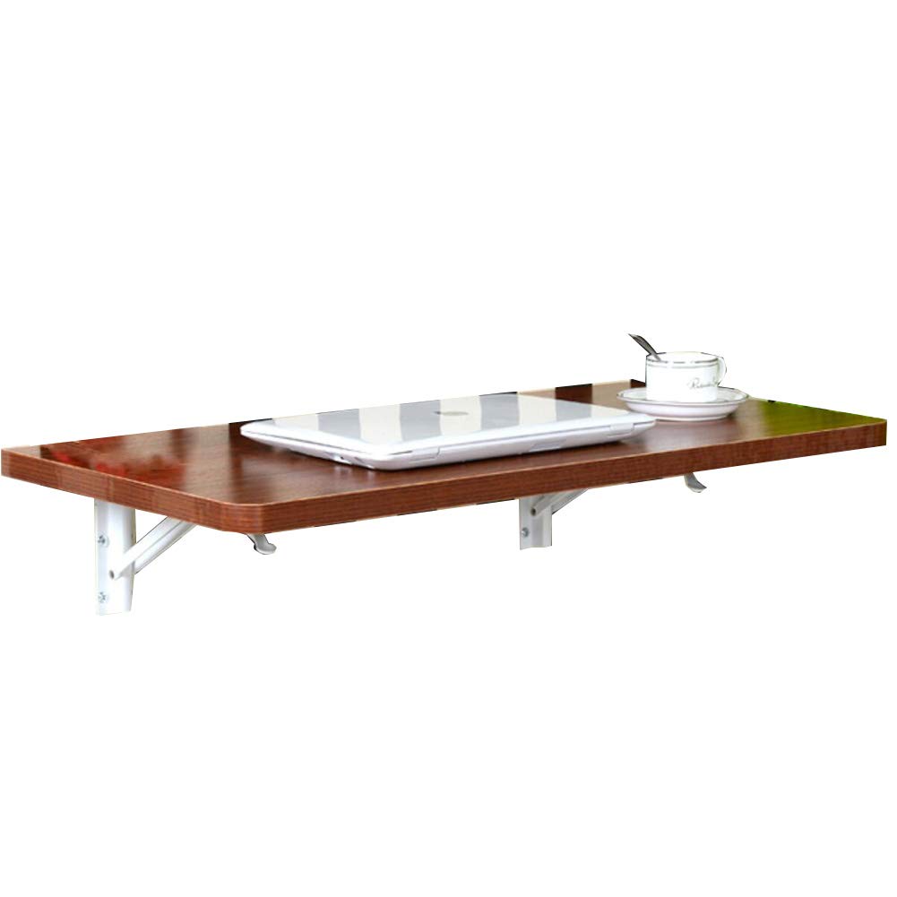 Bureau d'ordinateur mural rabattable 120x30 cm table gain de place bois