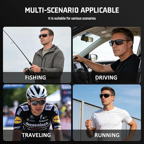 Image of SUNGAIT Ultra Lightweight Rimless Polarized Sports Sunglasses for Men Fishing Running UV400 Protection