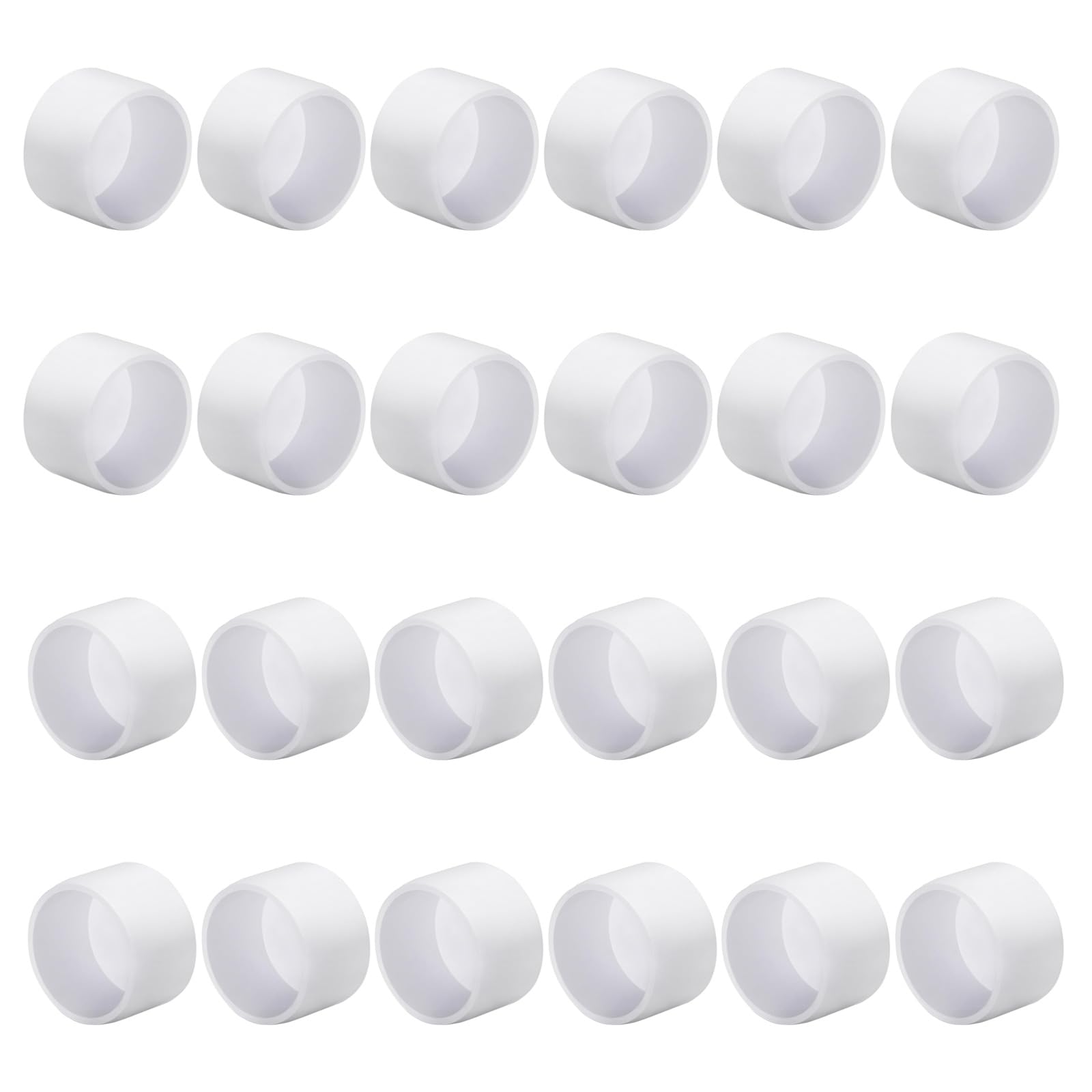 Tfaoys Red 24 Pieces Multipurpose Pvc Pipe End Caps 3/4 Inch 1 Inch 1 1/4 2 Sturdy Furniture Grade Sch40 Fittings Plumbing Fittings End Caps