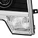 AKKON - For [HALOGEN UPGRADE] 09-14 Ford F-150 F150 Light Duty Pickup Chrome Clear C-Shape LED light Tube Projector Headlights