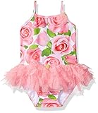 Kate Mack Girls' Rose Parfait Tutu Swimsuit, Pink, 12M