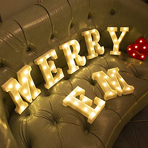 Lettre Allume la Forme de Symbole de LED,Lampes de Table de chapiteau en Plastique d'alphabet,fête de Mariage d'anniversaire Tous Les Jours à la Maison tenture Murale décor en Forme de Coeur