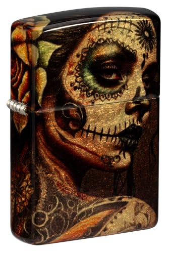 Zippo Lighter: Day of The Dead, Sugar Skull Woman -