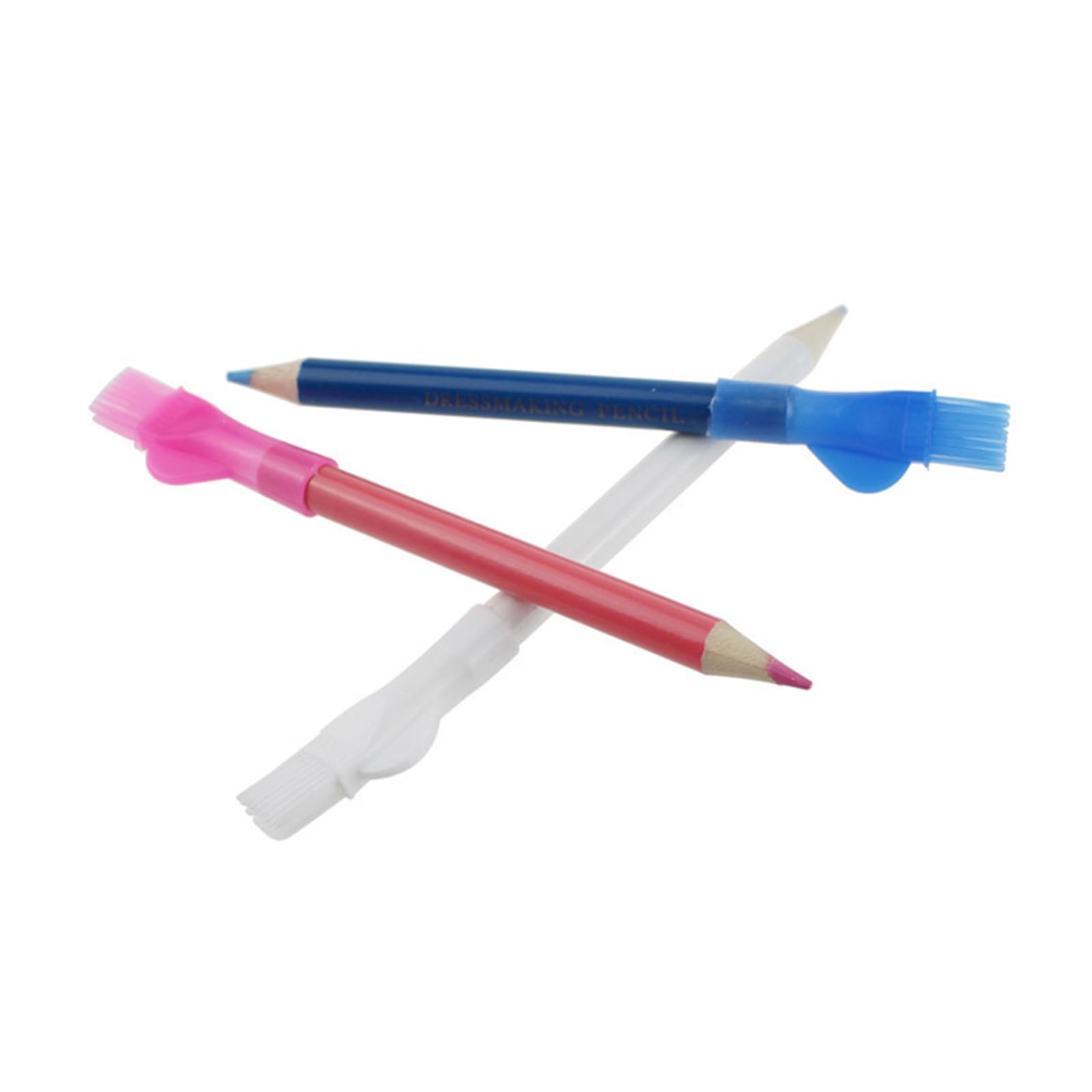 Pangboer As The Pic Shown 3 Pcs Sewing Fabric Pencils Tailor Mark Pencil Dressmaker's Fabric Chalk With Brush Fabric Marker Pencil For Sewing