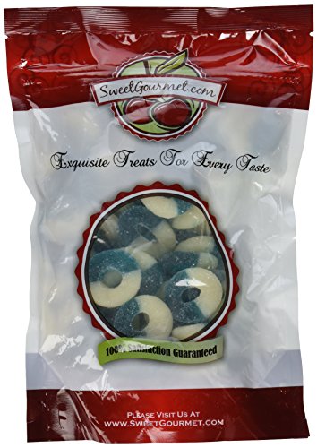 SweetGourmet Blue Raspberry Gummi Rings, 1.5 LB
