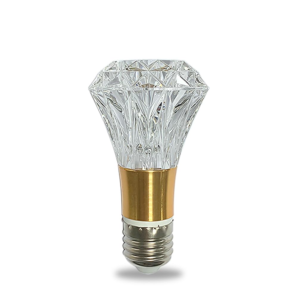 Żarówka Kryształ Akrylowy 5W z Gwintem Edison 85-265V, Ciepłe Światło 3000K, Gwint E27 Profesjonalna Żarówka Dekoracyjna (1 Sztuka E27-B009)