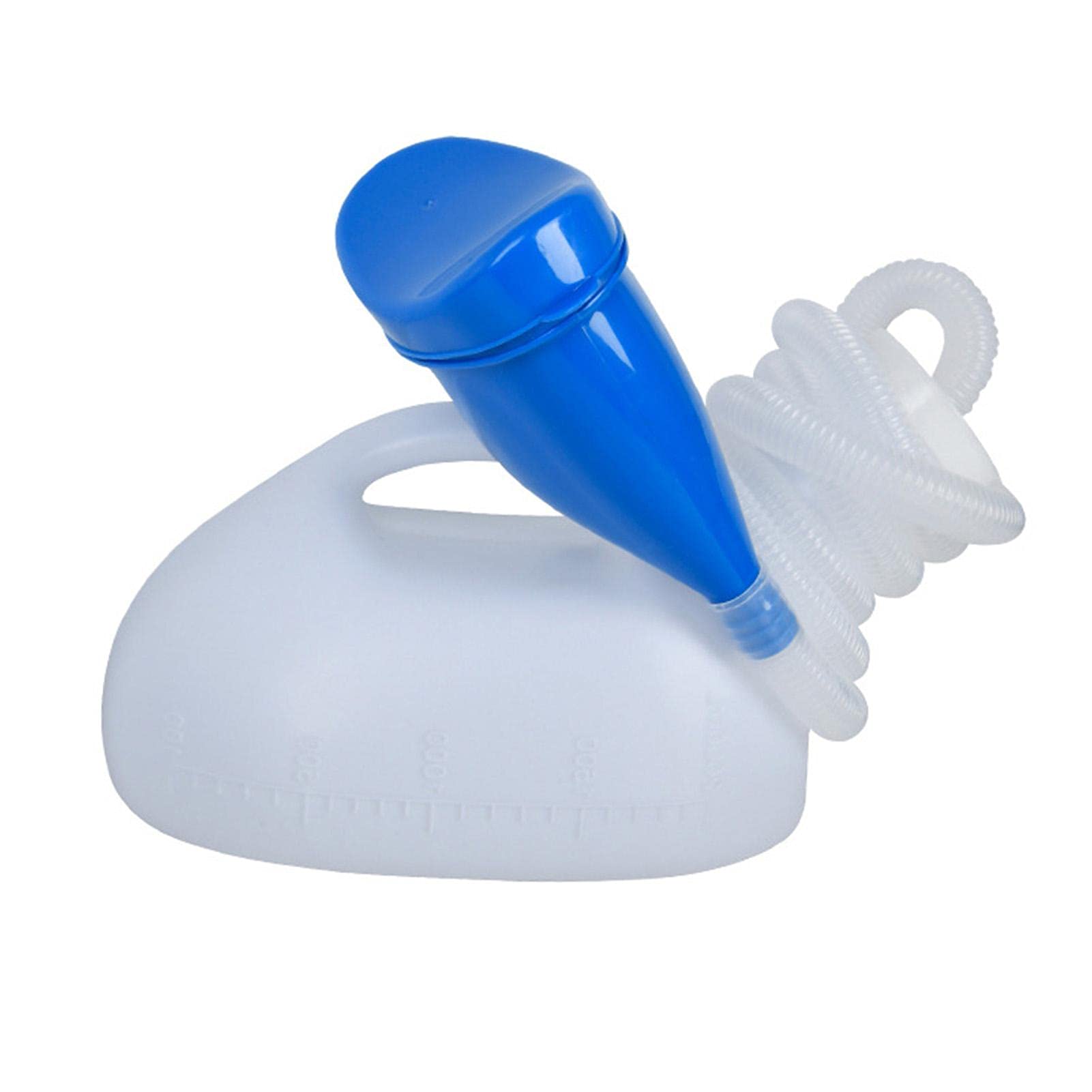 ASUMISS 尿瓶 寝たままトイレ 排尿器 2L 大容量 緊急 男女両用 受尿器付 病院 介護 車 用 ベッド 車椅子 サポート 渋滞 旅行 便利 病気 災害 子供 尿失禁用 男性用 女性用 高齢者用 旅行用 病院介護 蓋付き